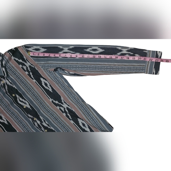 Ralph Lauren Geo-Stripe Cotton Button Shirt Featherweight Long Sleeve Sz M - Picture 12 of 16